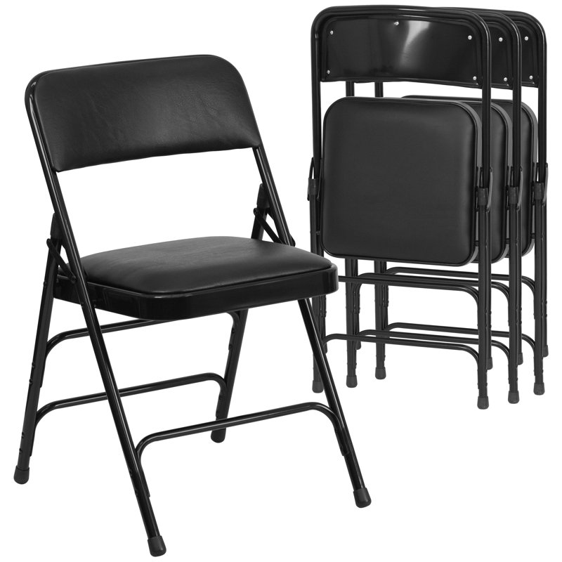 Inbox ZeroCurved Vinyl Padded Folding Chair & Reviews Wayfair